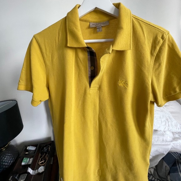 burberry yellow polo shirt